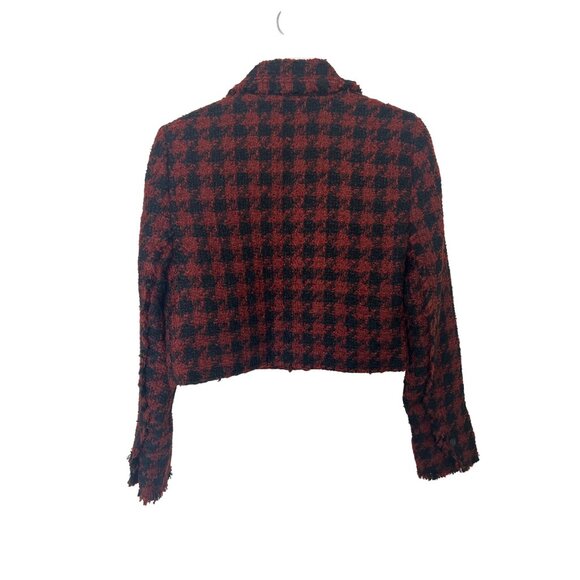 House Of Harlow 1960 Cropped Houndstooth Blazer Jacket - Picture 3 of 7